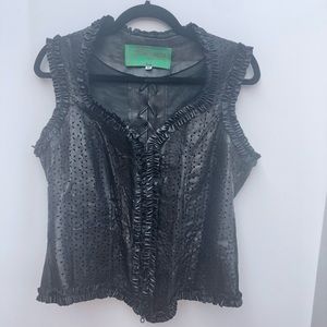 Grownbeans Karen Groner steampunk leather vest